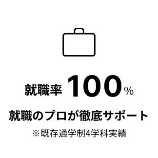 就業率100% 就業のプロが徹底サポート